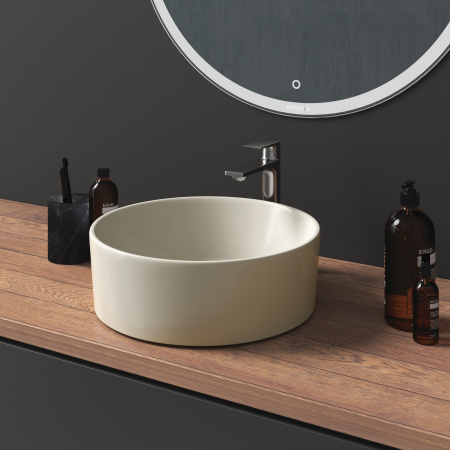 Раковина накладная Grossman GR-3013BEM (400х400х150) бежевая